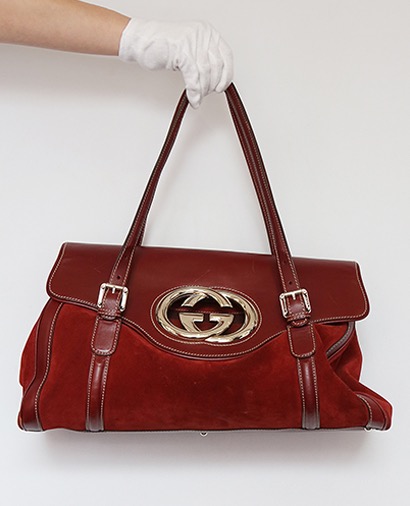 Vintage Interlocking GG Shoulder Bag, front view